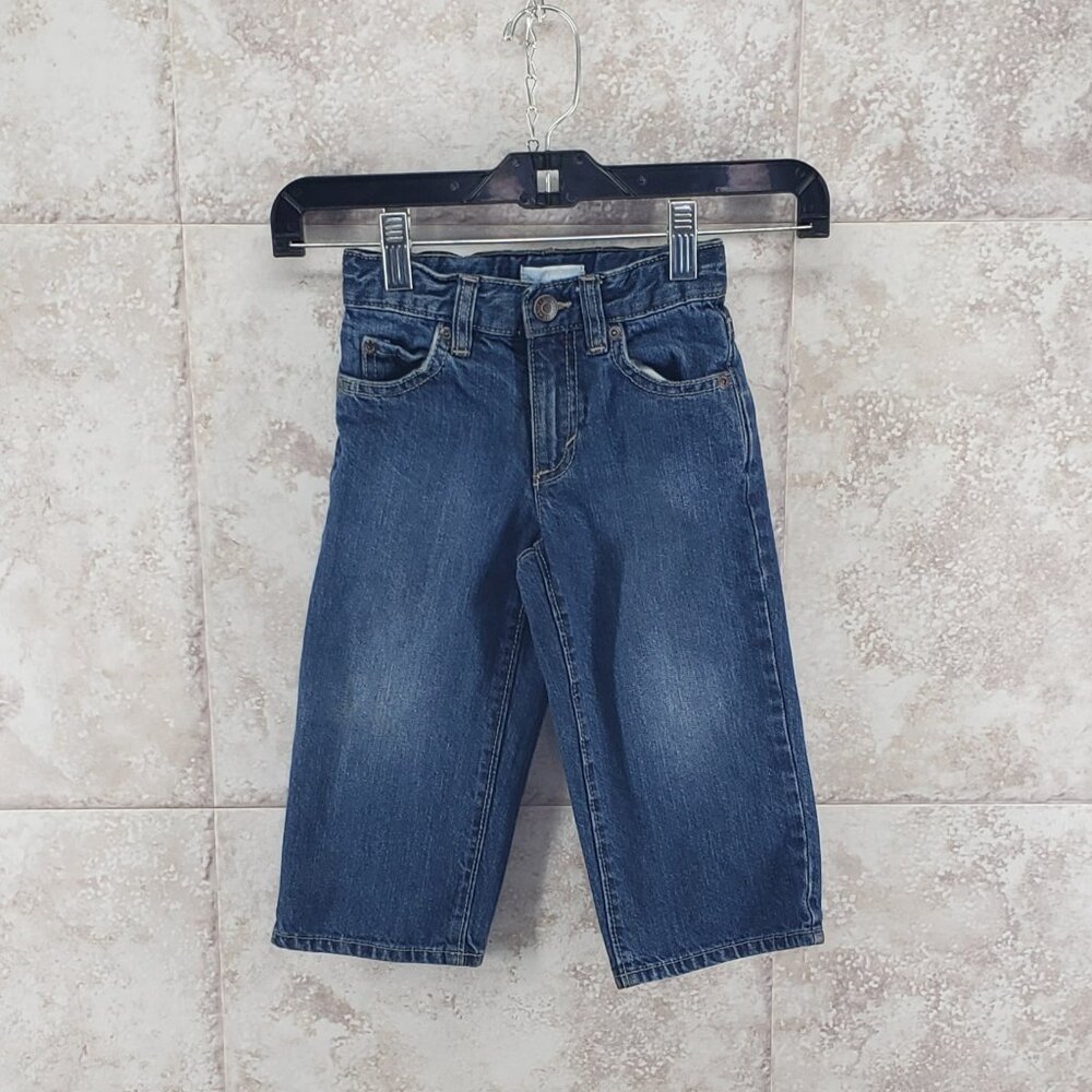 Adjustable Button Elastic Waist Old Navy Straight Leg Jeans Toddler Boys Size 2T
